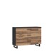 Kommode >Jakobina < in schwarz,braun - 120,1x85,8x41,3cm (BxHxT)