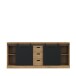 Kommode >Kaszimiro< in braun,schwarz - 213,4x88,2x52cm (BxHxT)