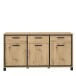 Kommode >Trondheim< in schwarz,braun - 178,4x94,1x41,5cm (BxHxT)