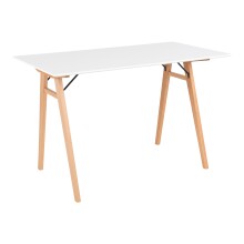 Schreibtisch >Vojens< in Weiss, MDF - 120x75x60cm...