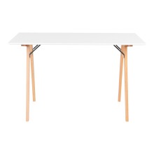 Schreibtisch >Vojens< in Weiss, MDF - 120x75x60cm (BxHxT)