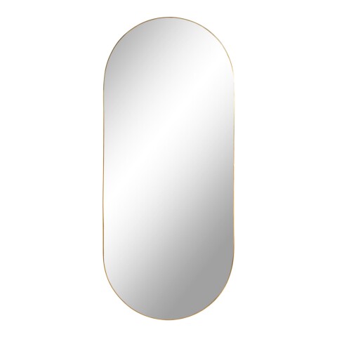 Spiegel >Jersey< in Messing, Stahl, Glas - 80x0,5x35cm (BxHxT)
