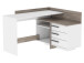 Eckschreibtisch >Thales< in Weiß - 128,8x83,2x105,7cm (BxHxT)