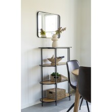 Spiegel >Madrid< in Schwarz, Alu, Glas - 50x70x3cm (BxHxT)
