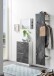 Garderoben-Set >8873-11.22< (3er Set) in Weiß/Schiefer - 94x150x17 (BxHxT)