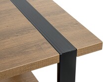 Beistelltisch >47177< in eiche, schwarz - 45x45x45cm (BxHxT)