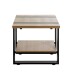 Beistelltisch >47177< in eiche, schwarz - 45x45x45cm (BxHxT)