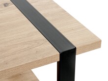 Beistelltisch >47477< in eiche, schwarz - 45x45x45cm (BxHxT)