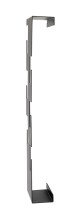 Wandgarderobe >47506< in schwarz, Metall - 15x60x8cm (BxHxT)