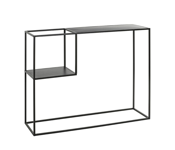 Konsole >47518< in schwarz, Metall - 100x80x30cm (BxHxT)