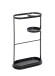 Schirmständer >47539< in schwarz, Metall - 37x60x18cm (BxHxT)