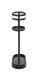 Schirmständer >47539< in schwarz, Metall - 37x60x18cm (BxHxT)
