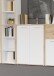 Stauraumschrank >Keflavik< in braun,weiß - 84,5x115,1x41,5cm (BxHxT)