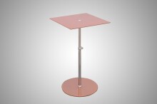 Beistelltisch >7/166-21< in Kupfer, Glas -...