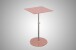 Beistelltisch >7/166-21< in Kupfer, Glas - 40x50x40cm (BxHxT)