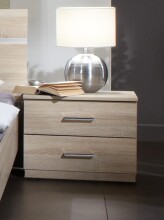 Nachtschrank >Anna< in EICHE SAEGERAU-NACHBILDUNG -...