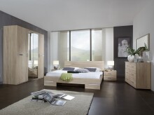 Nachtschrank >Anna< in EICHE SAEGERAU-NACHBILDUNG -...