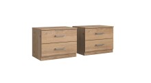 Nachtschrank >Anna< (2er-Set) in PLANKENEICHE...