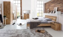Nachtschrank >Anna< (2er-Set) in PLANKENEICHE...