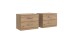 Bett-Set >Anna< in ARTISAN EICHE NACHBILDUNG - 254x81x210cm (BxHxT)
