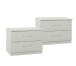 Bett-Set >Anna< in WEISS - 282x81x210cm (BxHxT)