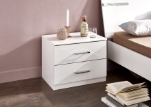 Nachtschrank >Anna< in WEISS - 52x40x38cm (BxHxT)
