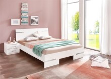 Nachtschrank >Anna< (2er-Set) in WEISS - 104x40x38cm (BxHxT)