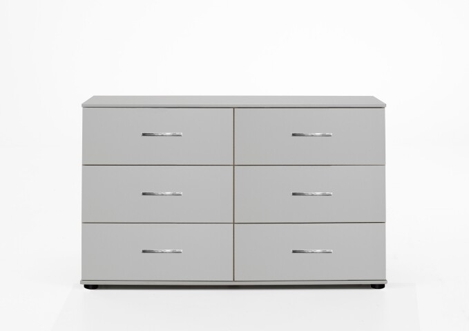 Schubkastenkommode >Anna< in WEISS - 130x83x41cm (BxHxT)