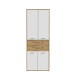 Aktenschrank >Keflavik< in braun,weiß - 84,5x226,5x41,5cm (BxHxT)