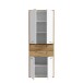 Aktenschrank >Keflavik< in braun,weiß - 84,5x226,5x41,5cm (BxHxT)
