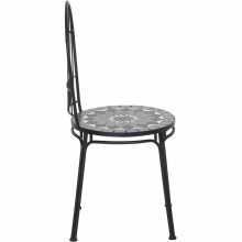 Gartenstuhl >Como< in matt schwarz, dunkgelgrau  - 49x93,5x43 (BxHxT)