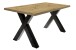 Esstisch >Big System< in schwarzstahl / asteiche - 140x75x90cm (BxHxT)