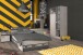 Jugendzimmer-Set >Fabric 12< in Esche Grau Loft mit Dekoprint