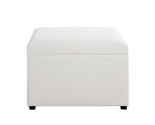 Sitztruhe >52324< in weiß - 58x42x39cm (BxHxT)