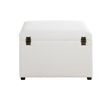 Sitztruhe >52324< in weiß - 58x42x39cm (BxHxT)