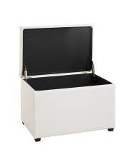 Sitztruhe >52324< in weiß - 58x42x39cm (BxHxT)