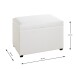 Sitztruhe >52324< in weiß - 58x42x39cm (BxHxT)