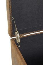 Sitztruhe >52824< in vintage-braun, MDF, Textilgewebe - 58x42x39cm (BxHxT)
