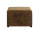 Sitztruhe >52824< in vintage-braun, MDF, Textilgewebe - 58x42x39cm (BxHxT)