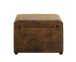 Sitztruhe >52824< in vintage-braun, MDF, Textilgewebe - 58x42x39cm (BxHxT)
