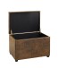 Sitztruhe >52824< in vintage-braun, MDF, Textilgewebe - 58x42x39cm (BxHxT)