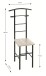 Herrendiener >81550< in eiche San Remo, schwarz, MDF, Metall - 46x109x46 (BxHxT)