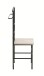 Herrendiener >81550< in eiche San Remo, schwarz, MDF, Metall - 46x109x46 (BxHxT)