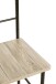 Herrendiener >81550< in eiche San Remo, schwarz, MDF, Metall - 46x109x46 (BxHxT)