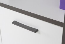 Rollcontainer >KEFLAVIK< in weiß, anthrazit - 49,8x64,6x52,2cm (BxHxT)