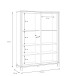Highboard >Trondheim< in schwarz,braun - 121,4x161x41,5cm (BxHxT)