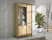 Highboard >Trondheim< in schwarz,braun -...