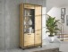 Highboard >Trondheim< in schwarz,braun - 101,4x209x41,5cm (BxHxT)
