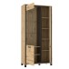 Highboard >Trondheim< in schwarz,braun - 101,4x209x41,5cm (BxHxT)
