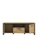 TV-Board >Trondheim< in schwarz,braun - 158,4x58,9x41,5cm (BxHxT)